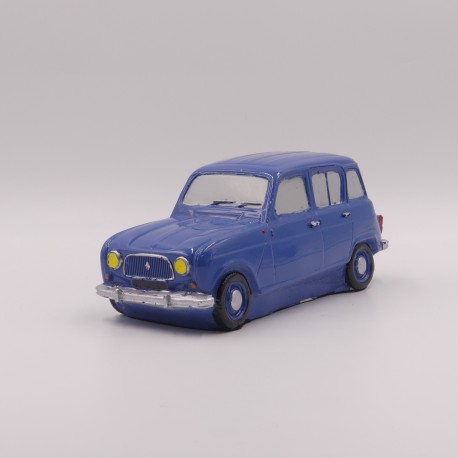 Renault 4 (R4) en Plâtre Peinte en Bleu - Échelle 1/18