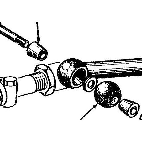 Tampon biellette de direction avec deux cônes - Dyna X, Dyna Z, PL17 & 24